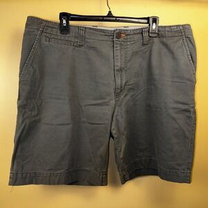 John Bartlett Consensus Men's Gray Chino Shorts Size 40 Cotton Flat Front Casual